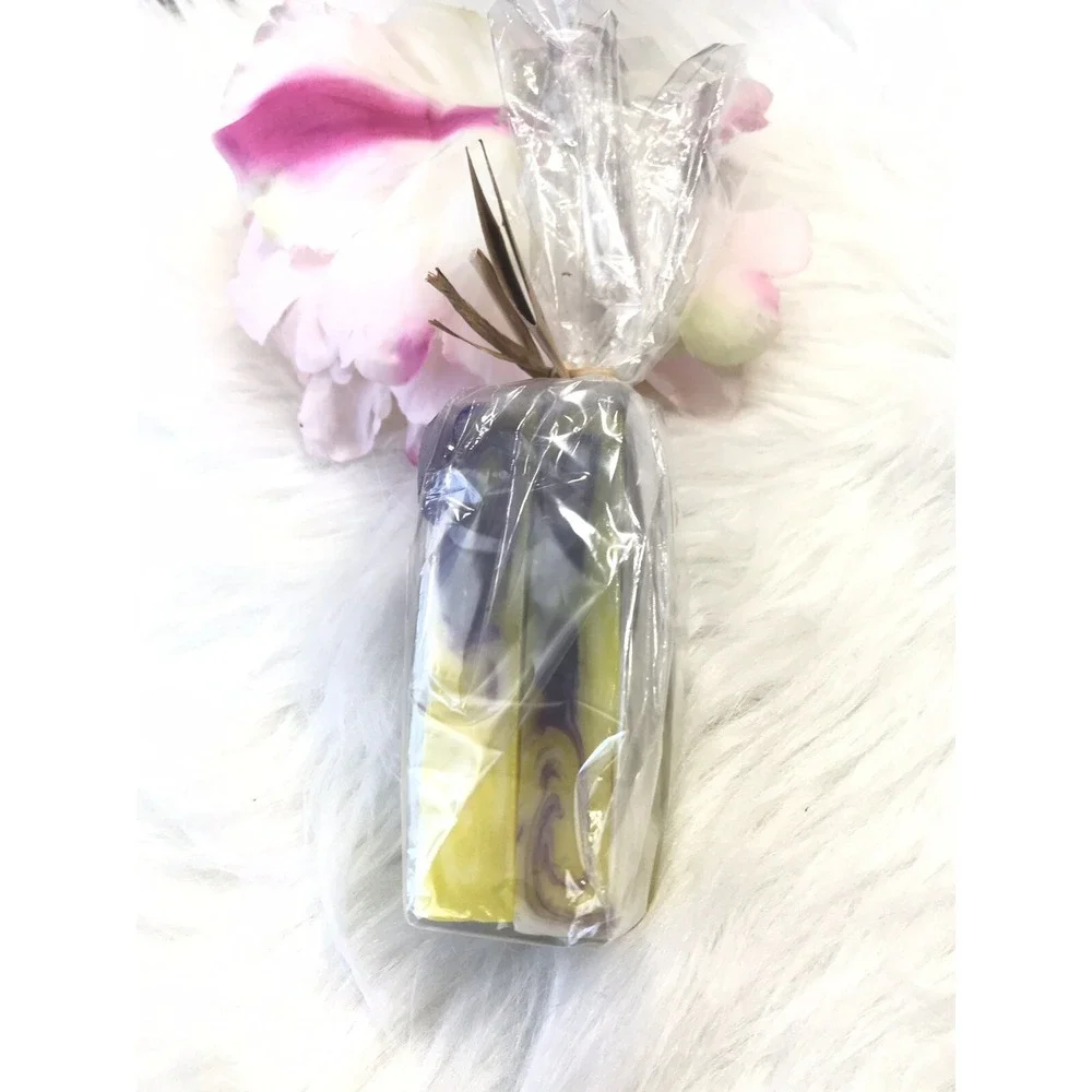 Body & Earth Lavender Sleep Potion Handmade Soap 2 Piece Set Purple Yellow 2.6oz